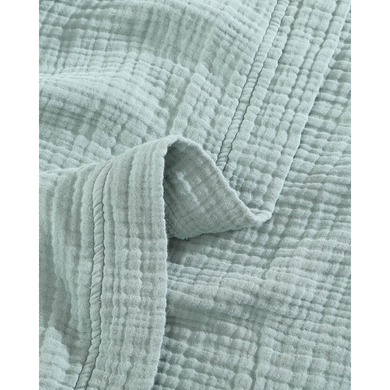 Kimono en mousseline de coton, Jade, P / M