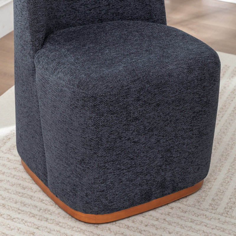 Chaise d'appoint rembourrée 33,5 po Markwart, Bleu