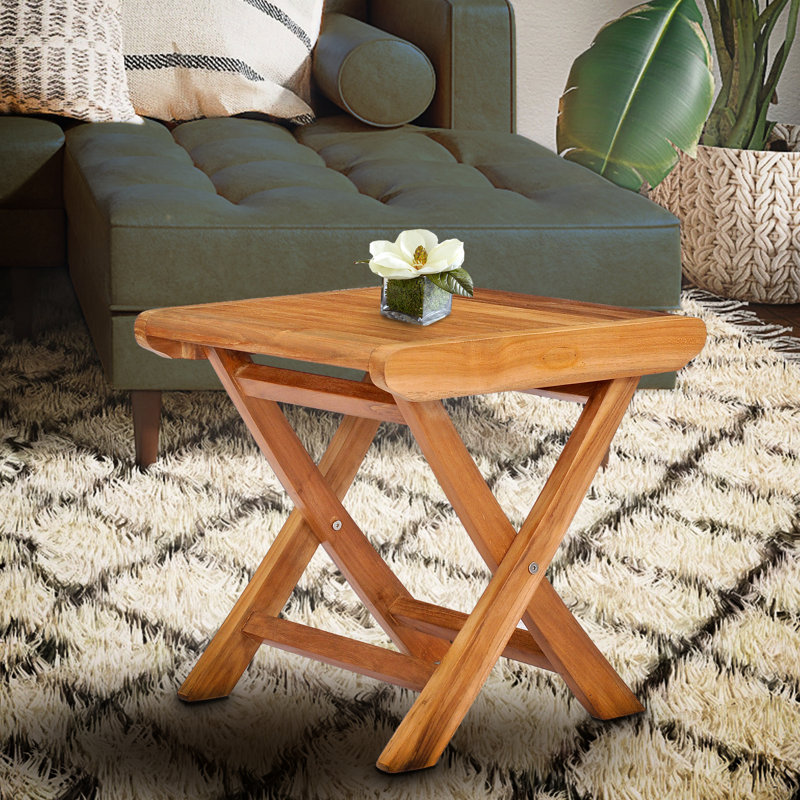 Miami Outdoor Square Teak Side Table