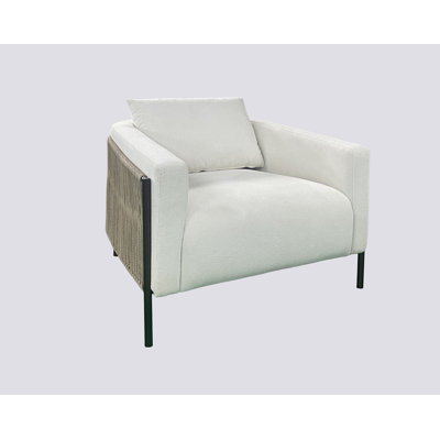 Marielle Upholstered Accent Chair with Rope Exterior & Cushions
