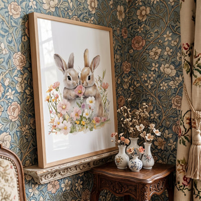Springtime Bunny Framed Wall Art