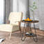 20" W Round Side Table, 2-Tier End Table with Metal Legs, Modern Industrial Bedside Table-96429141