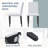 Set of 4 Modern Dining Chairs with PU Leather Upholstery and Metal Frame