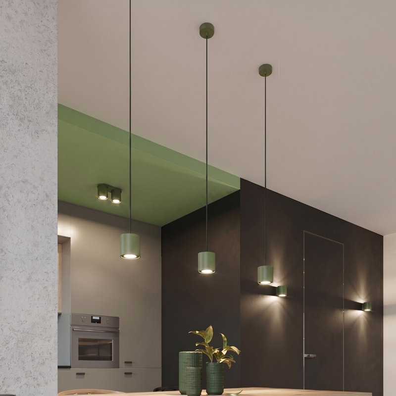 ORBIS Flush Mount, Olive Green, Ceiling lamp ORBIS 2 olive green, 2 Lights