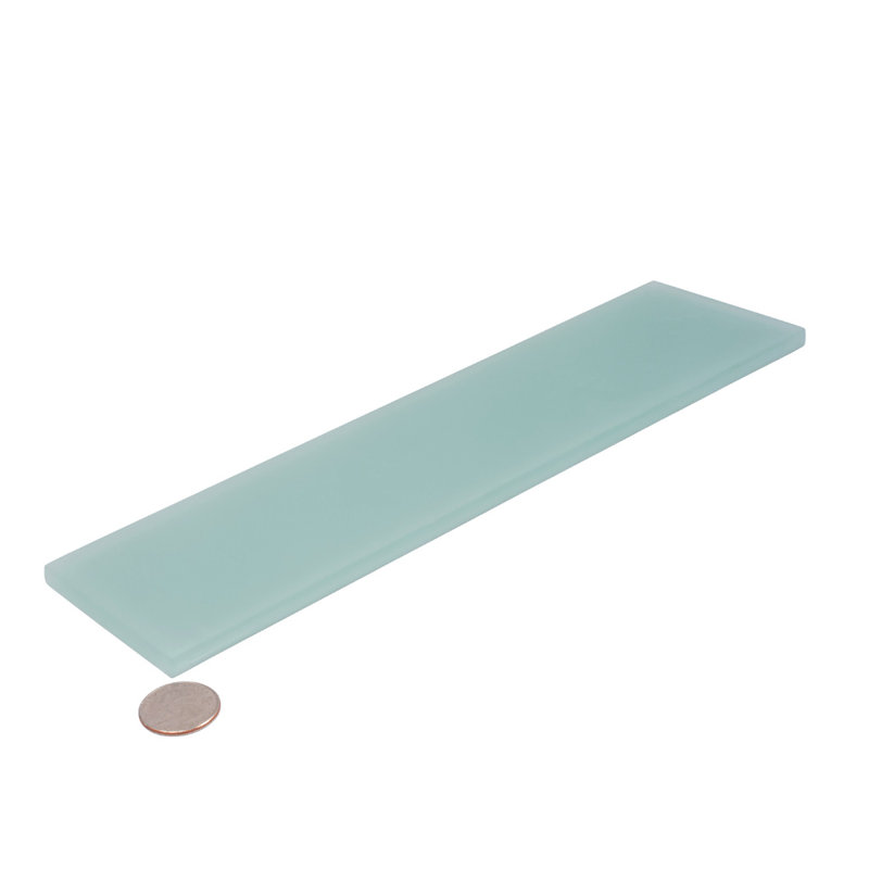 3"X 12" Matte Finished Glass Subway Tile, Light Blue