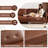 78.7-inch Solid Wood Tufted Sofa With Pillow Top Arms, Mid-century Modern Brown Luxury Leather Couch With Deep Seat Or Living Room Home Office
