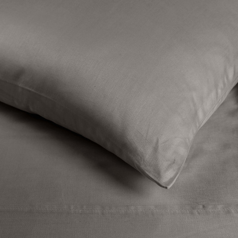 400 Thread Count Egyptian Cotton Blend Solid Deep Pocket Bed Sheet Set, Full Sheet Set, Gray