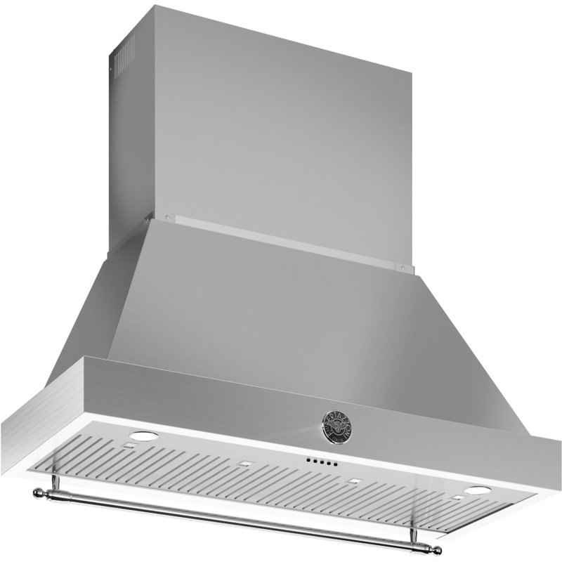 Bertazzoni 600 CFM Ducted (Vented) Wall Range Hood with Baffle Filter, Silver