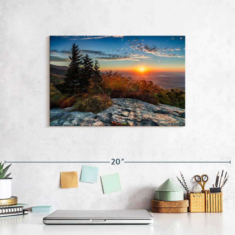 Alvord Blue Ridge Mountains Sunset, 8" H x 12" W
