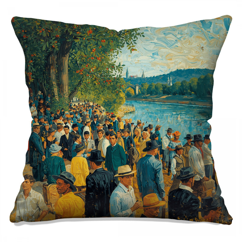 Crowd By Riverside Double Sided Throw Pillows, 20 x 20 inches
