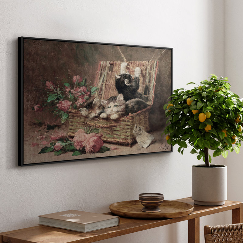 Paysage rétro-CCXXC, H 17 po x l 25 po x P 2 po, Toile avec cadre flottant noir