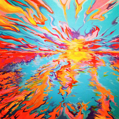 Neon Sunset Print by MarSullivan