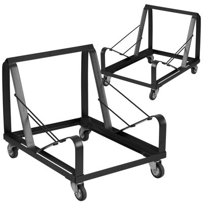 Celeste Black Steel Heavy Duty Sled Base Stack Chair Dolly - Chair Truck