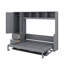 Grand lit escamotable avec placard et tiroirs-807873892