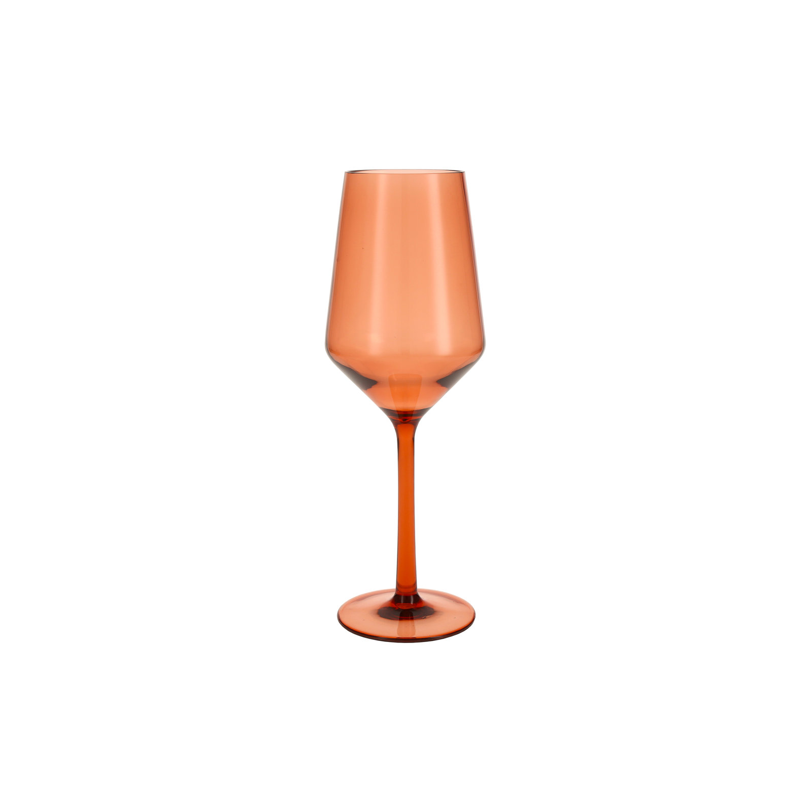 Sole Shatter-Resistant Sauvignon Blanc Glass, 13 oz., Terra Cotta Orange