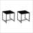 Versatile Black Glass Night Stand With Metal Legs, Perfect For Home And Outdoor Use, Durable And Stylish.