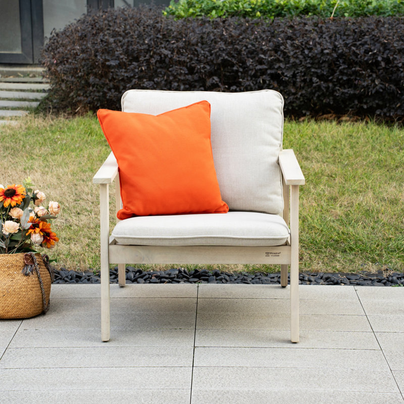 Patio Sofa 188 cm W Solid Wood Patio Sofa with Cushions