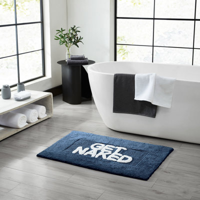 Jean Pierre Novelty Cotton Bath Rug 1-Piece Cotton Blend Bath Rug with Skid Resistant Backing