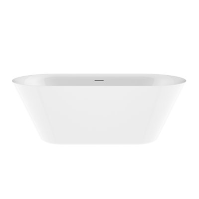 66" x 30" Freestanding Soaking Acrylic Bathtub