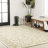 Debbe Vintage Filigree Textured Weave Cream/Green Indoor/Outdoor Rug-258969964