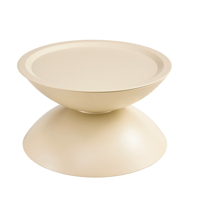 Tables de bout modernes blanc laiteux avec espace de rangement, base en métal, apparence de marbre café décontracté et espace pour les chats