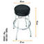 Swivel Upholstered Counter Stool with Metal Frame