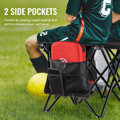 6 Seat Portable Folding Sport Bench Outdoor Camping Chair With Carry Bag