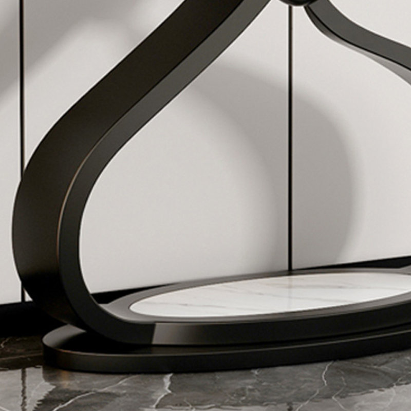 Console Table, 31.5" H x 47.2" W x 11.8" D, White, Black