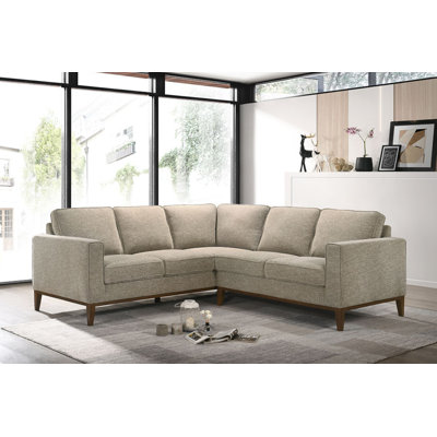 Upholstered L-Shaped Sectional Symmetrical