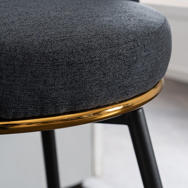 Tabouret de comptoir Allecia 1, Gris foncé