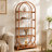 Versatile Display Rack,5-Tier Bookshelf,Compact Arched Bookcase