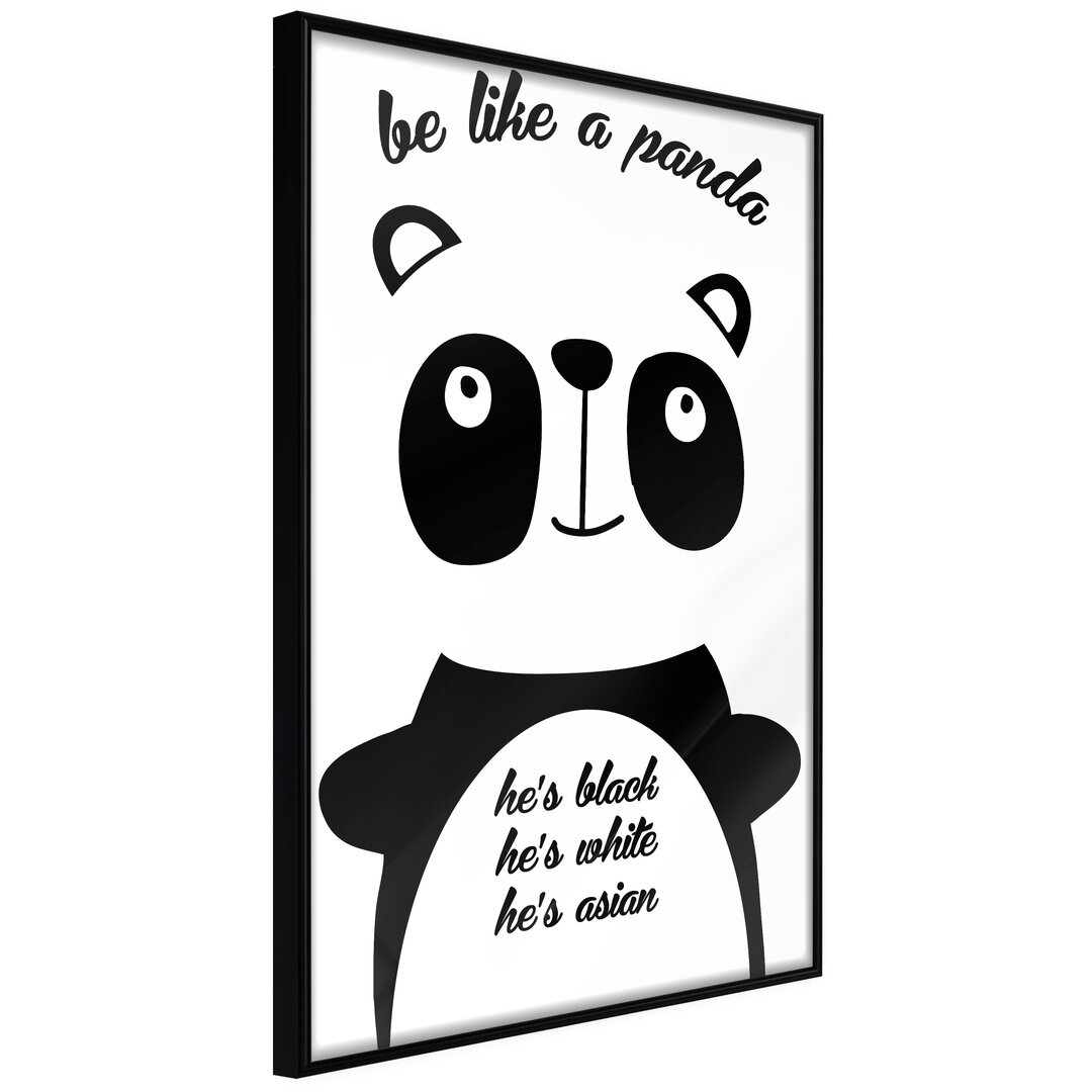 Gerahmtes Poster Tolerant Panda