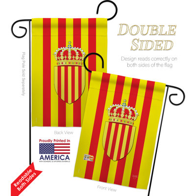 Ensemble drapeau 2 côtés 1 pi 7 po x 1 pi 1 po catalonia