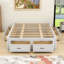 Lit plateforme en bois avec 6 tiroirs de rangement-1258302594-1258302601