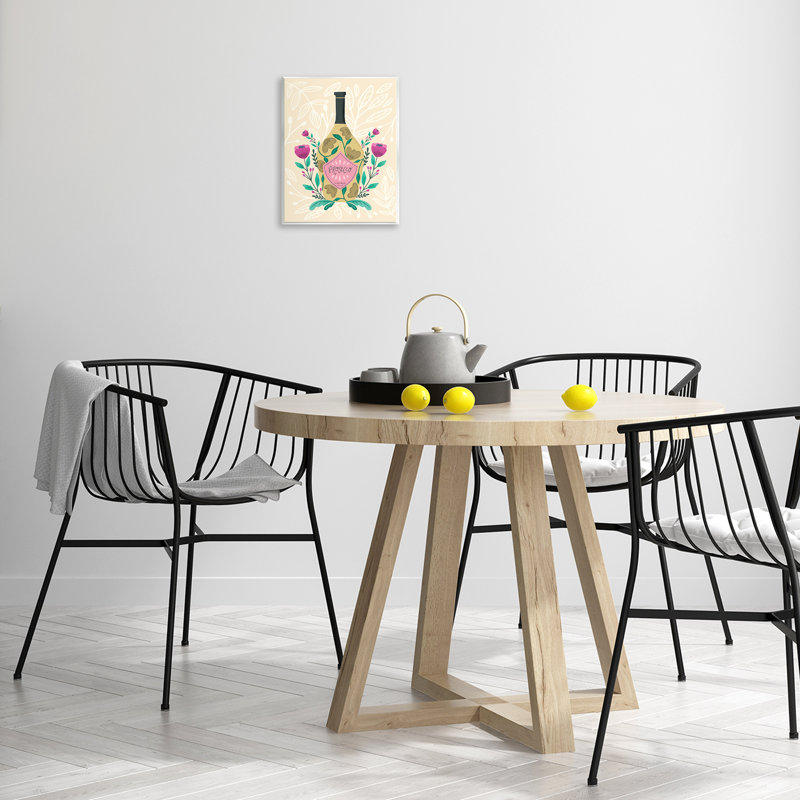 Art mural chic sur une bouteille à alcool floral par Louise Allen Designs