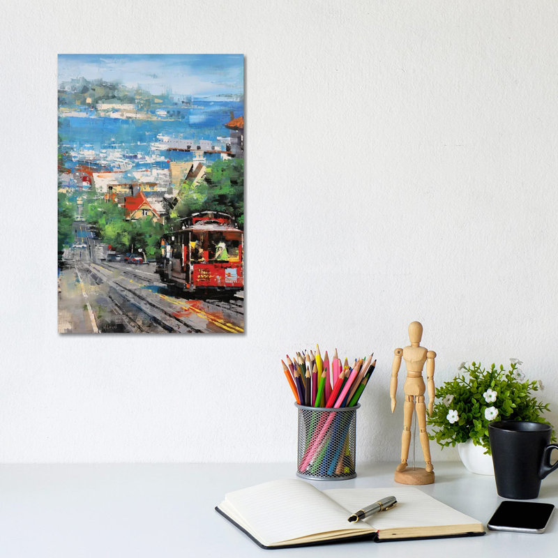 Alcatraz par Mark Lague - peinture sur toile tendue, H 12 po x l 8 po x P 0,75 po