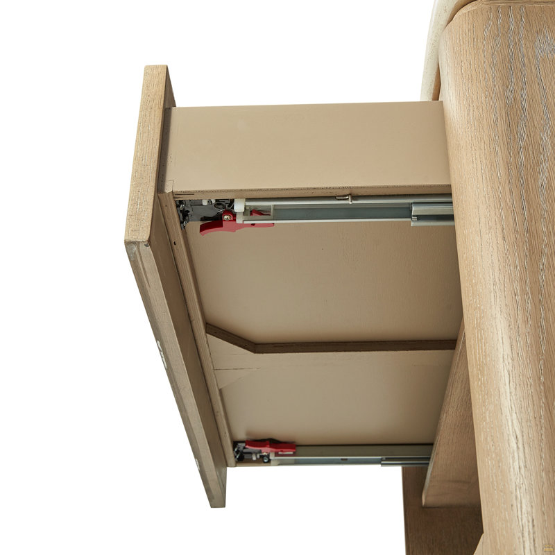 Two Drawer Nightstand With Rope Drawer Fronts