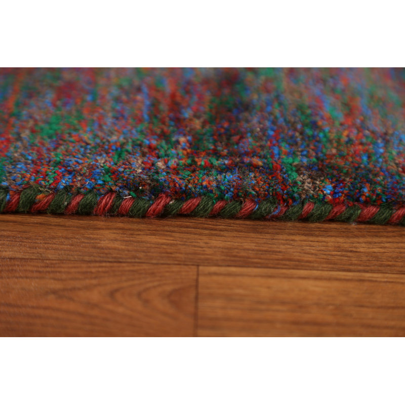Tapis oriental contemporain en laine Gabbeh noué à la main 4 x 6