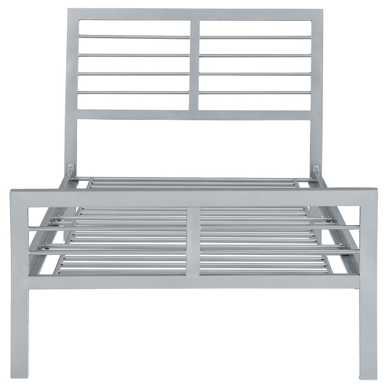 Cooper Open Frame Bed Silver, Twin