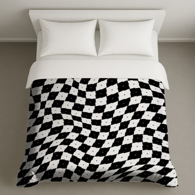 Wavy Checkered Pattern Duvet Covers
