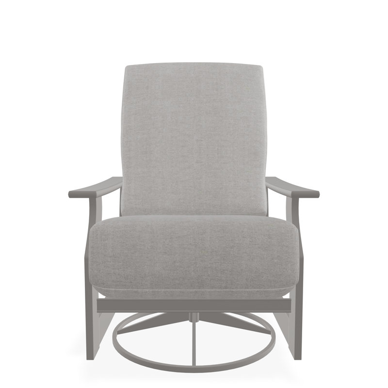 Chaise berçante pivotante en polymère St. Catherine, Gris chaleureux, Charte de la soie
