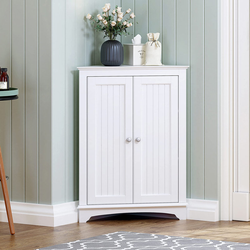 Armoire de plancher, Blanc / Blanc