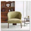 Chaise d'appoint avec dossier rond et pieds en bois-545170989