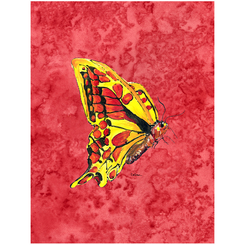 Polyester à 2 côtés 40 x 28 po papillon drapeau maison