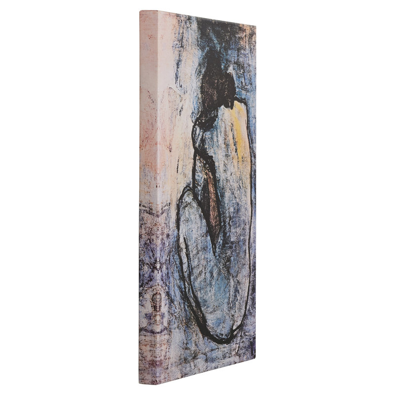 «Blue Nude» par Pablo Picasso - peinture sur toile tendue, H 18 po x l 12 po x p 1,5 po