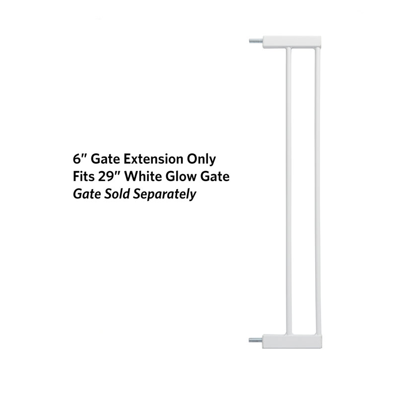 MidWest Homes for Pets Steel Gate Extension, White, 29" H x 6" W x 0.78" D