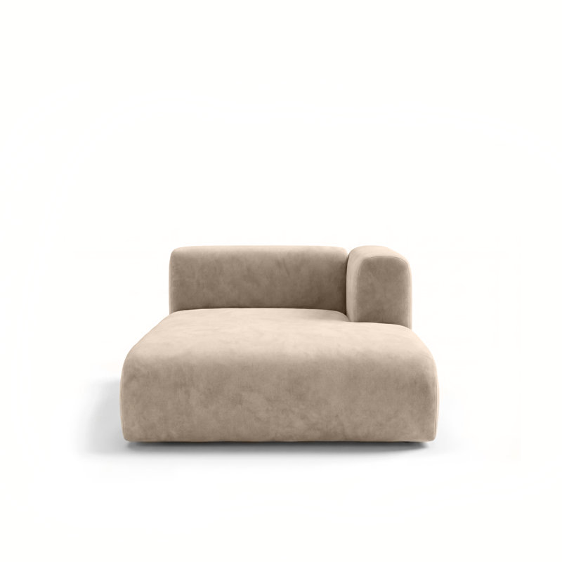 1 Seater Velvet Sofa & Chaise