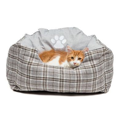 Ria Striped Orthopedic Polyester Pet Bed