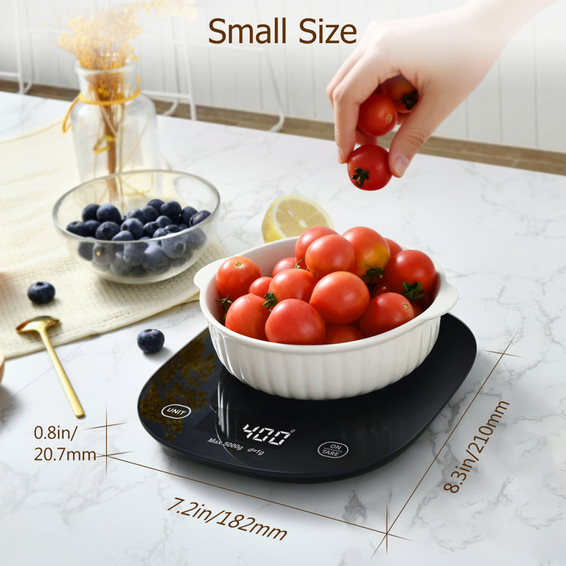 Arboleaf - Smart Food Scale, 22lb Digital Kitchen Scale with App, Nutrition Calculator - Black