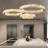 Large K9 Crystal 3 Rings Ceiling Chandeliers